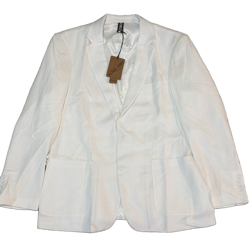 NWT Paul Jones XL Two Button Linen Blend Blazer Sport Coat Lined Single Vent